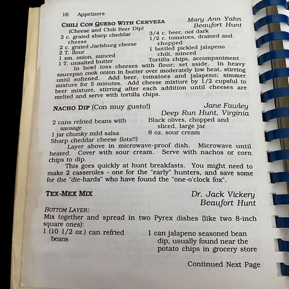 Vtg Cookbook A Foxhunter's Cookbook The Beaufort Hunt PA 1994 1st Edition - Picture 4 of 6